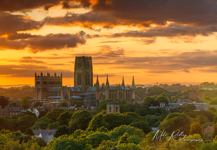 Durham Cathedral at sunset by Mike Ridley
